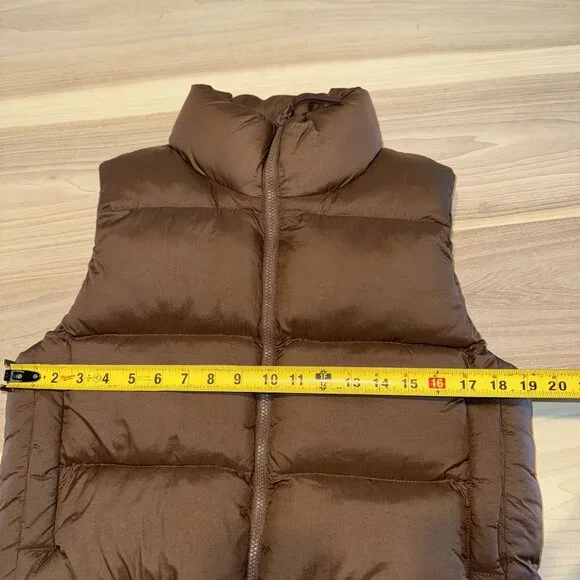 NWT Madewell NWL (Re)sourced Nylon Forage Brown Puffer Vest Women's Small S - Picture 4 of 7